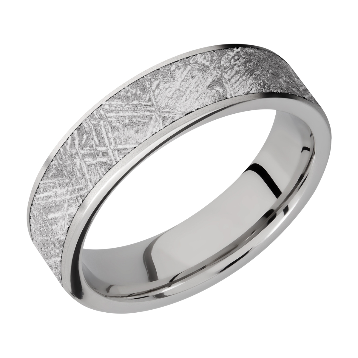 Lashbrook 6F15/METEORITE Titanium Wedding Ring or Band