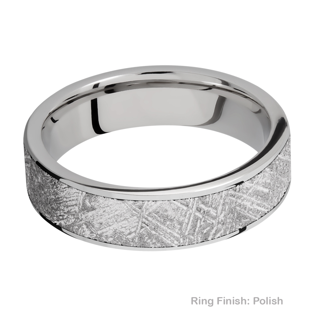 Lashbrook 6F15/METEORITE Titanium Wedding Ring or Band
