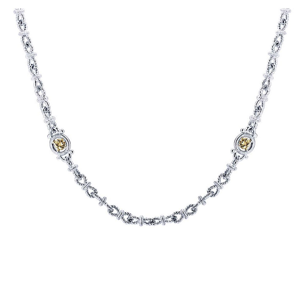 Gabriel Fashion Silver / 18 Karat Two-Tone Roaring 20's Diamond