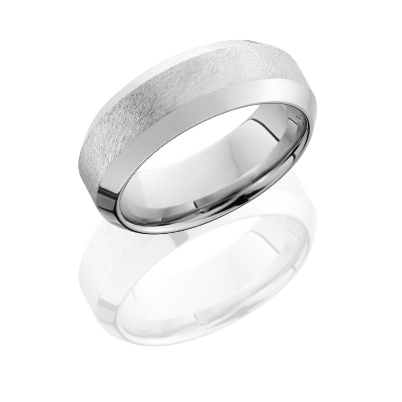 Lashbrook CC8WHB ANGLE STONE/POLISH Cobalt Chrome Wedding Ring or Band