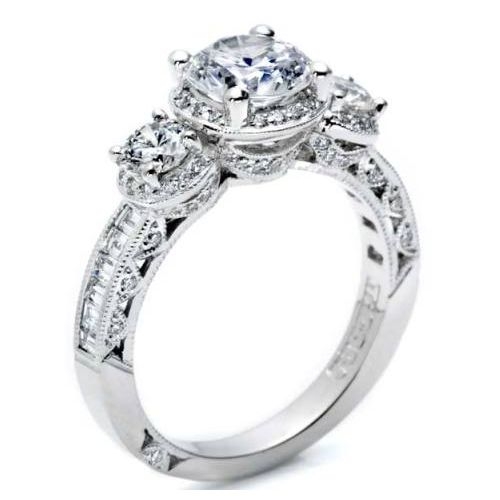 Tacori Crescent Platinum Engagement Ring HT2532SM12X