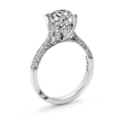 Tacori Crescent Platinum Engagement Ring 2561RD7