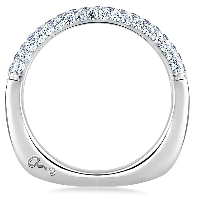 A.JAFFE Signature 14 Karat Diamond Wedding Ring MRS307 / 48 Alternative View 1