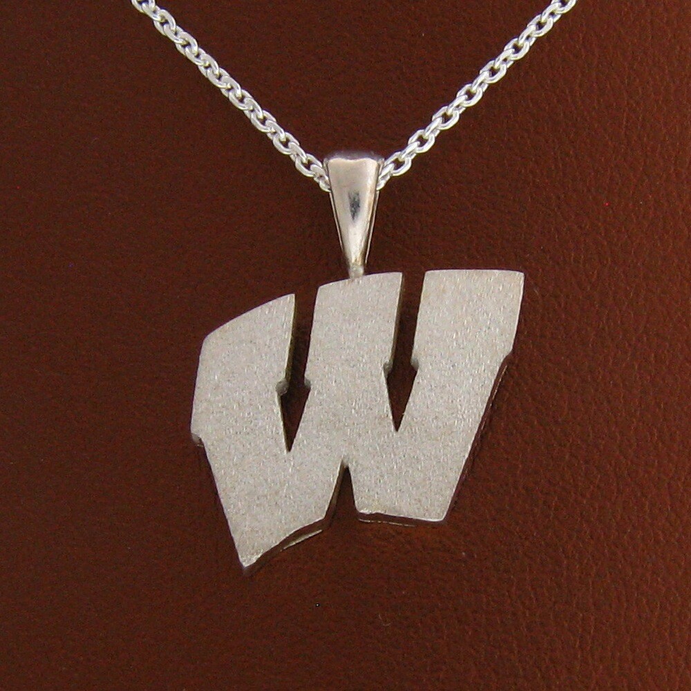 UW Motion "W" Sterling Silver Pendant - Large