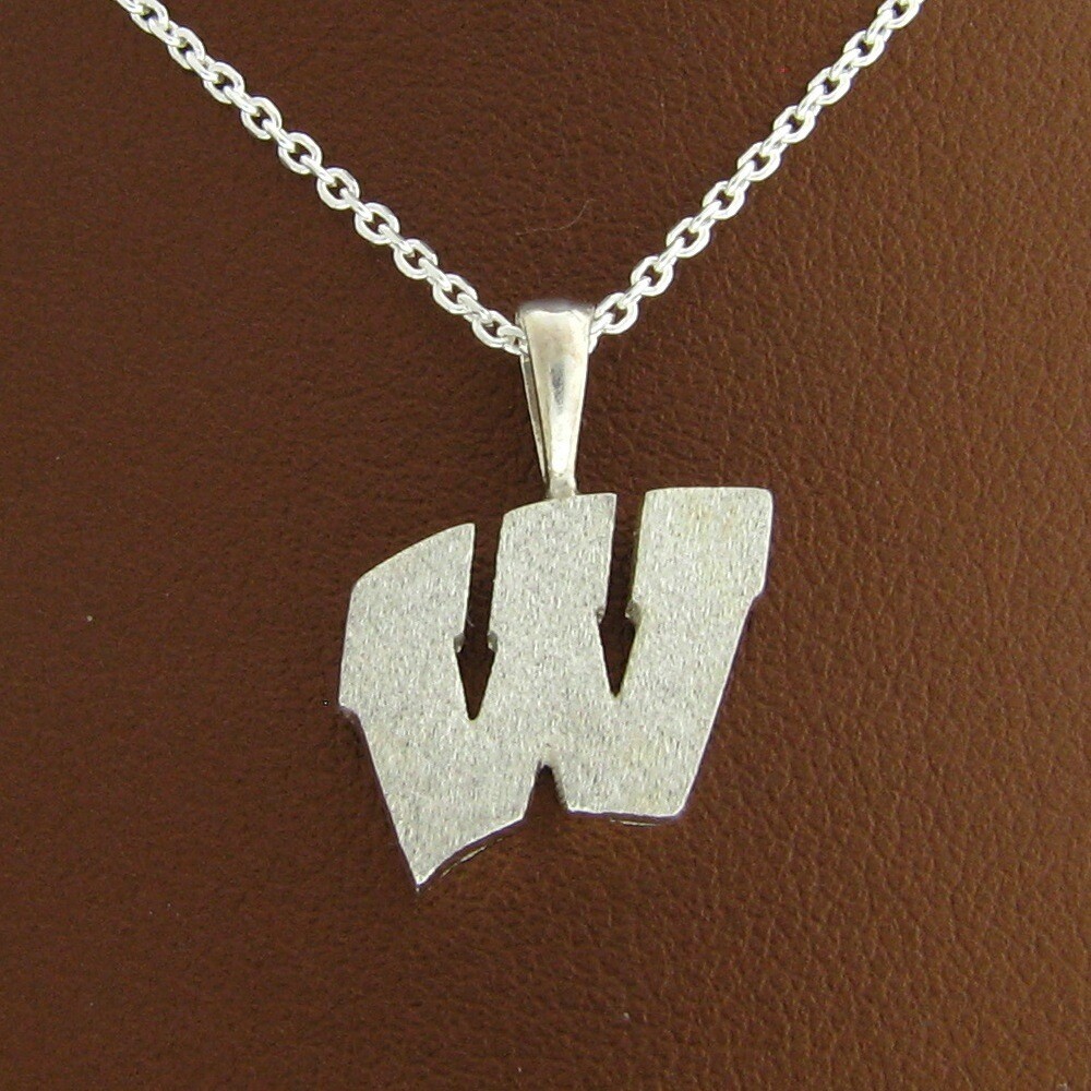 UW Motion "W" Sterling Silver Pendant - Medium