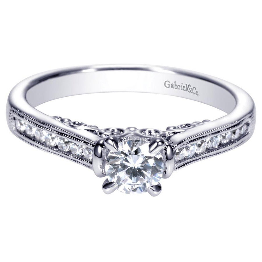Gabriel 14 Karat Victorian Engagement Ring ER98672W44JJ