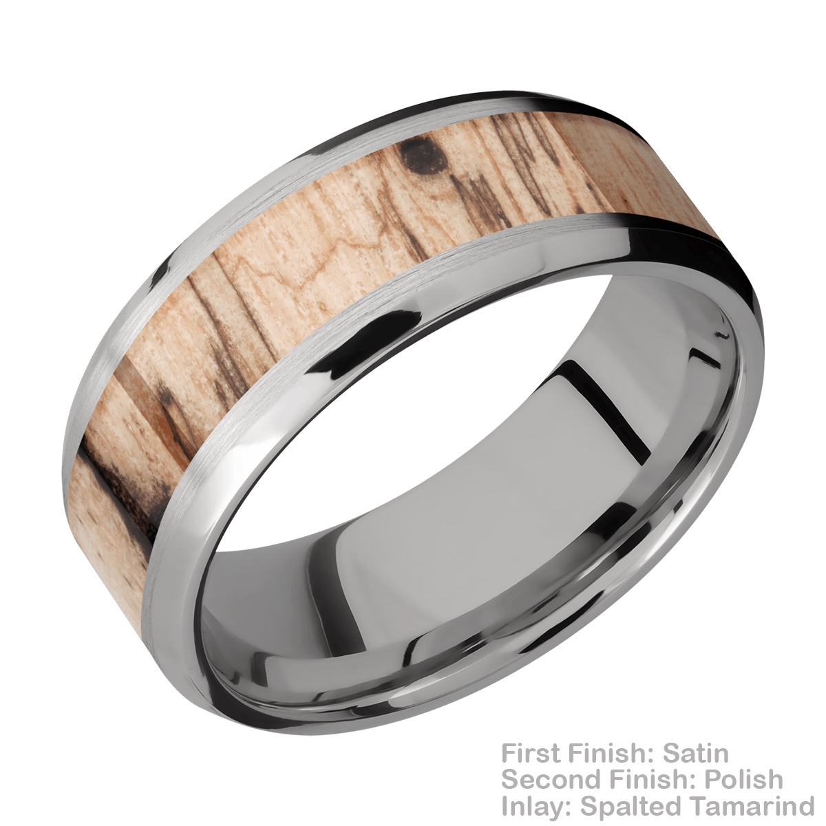 Lashbrook 8B15(NS)/HARDWOOD Titanium Wedding Ring or Band