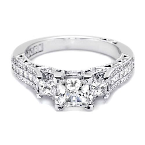 Tacori Crescent Platinum Engagement Ring HT2514PR512X