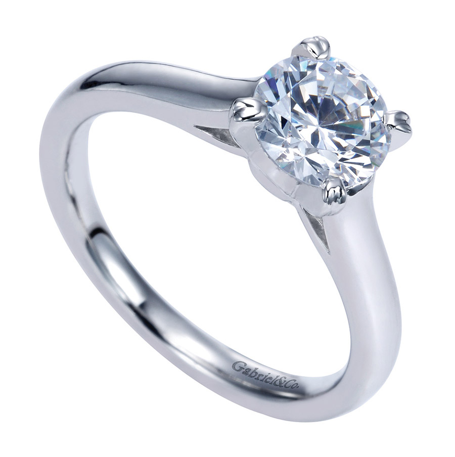 Gabriel Platinum Contemporary Engagement Ring ER8073PTJJJ