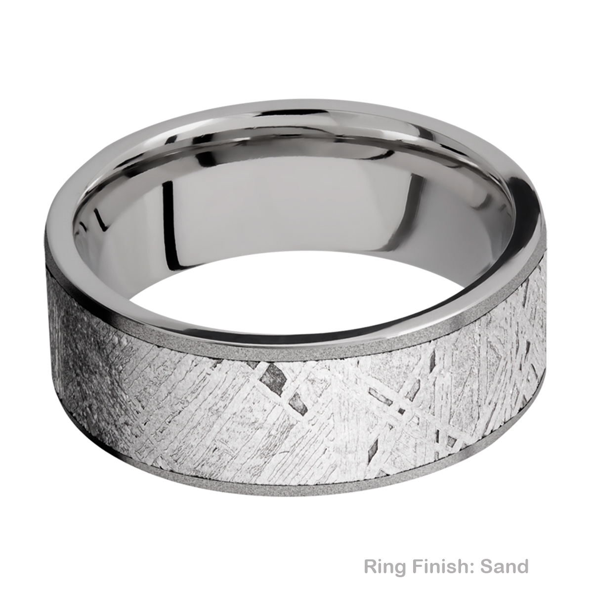 Lashbrook 8F17/METEORITE Titanium Wedding Ring or Band