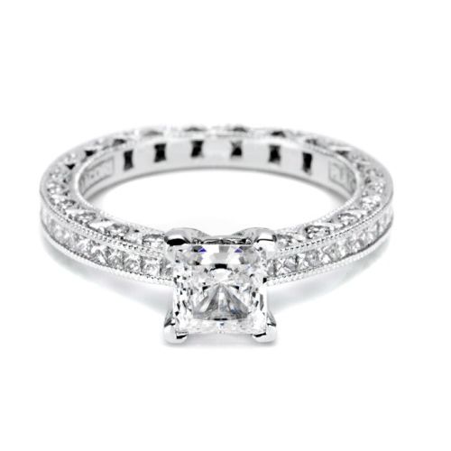 Tacori Crescent Platinum Engagement Ring HT2430SOL