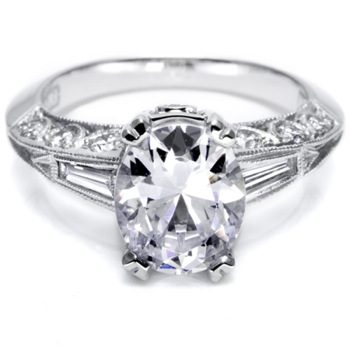 Tacori Crescent Platinum Engagement Ring HT227012