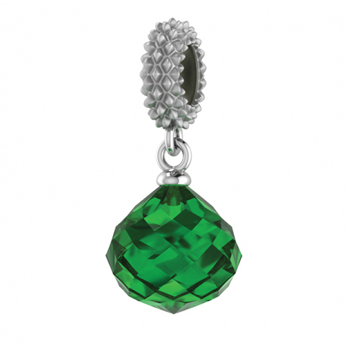 JLo Collection Endless Jewelry Emerald Mysterious Drop Sterling Silver Charm 3301-5