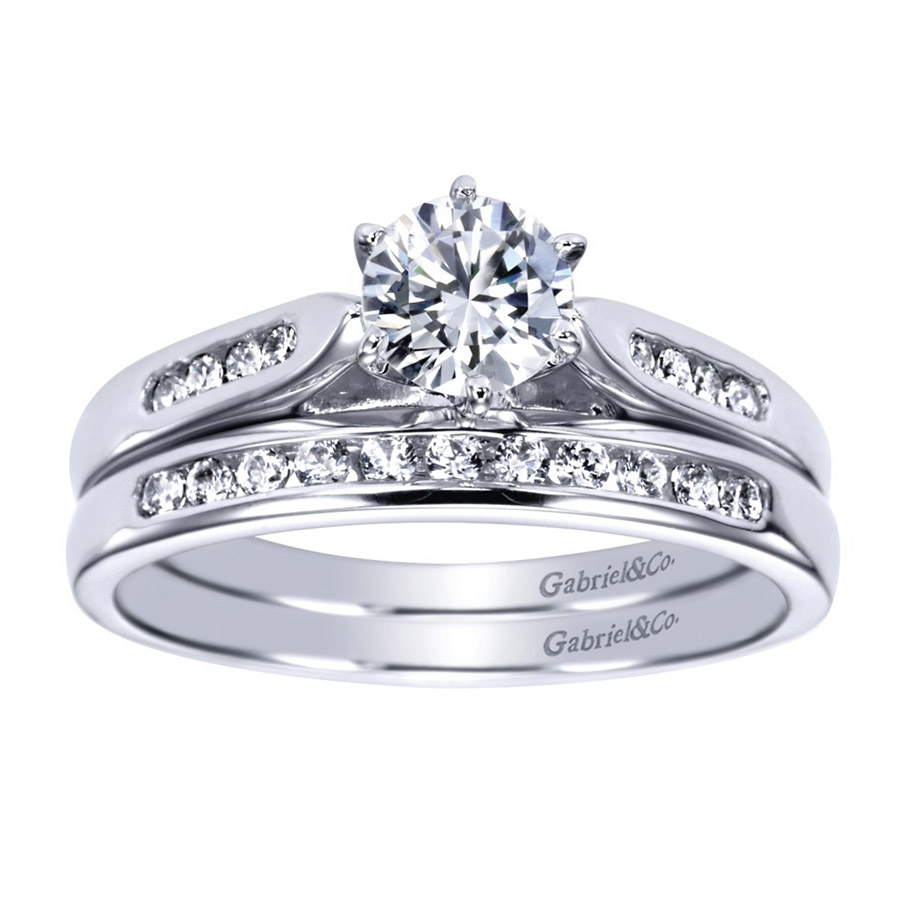 Gabriel Platinum Contemporary Engagement Ring ER2633PT3JJ