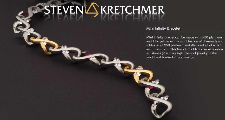 Kretchmer 18 Karat Micro Infinity Bracelet Tension Set