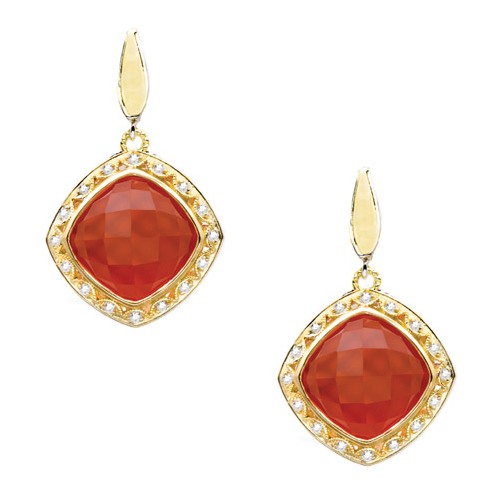 SE101Y23 Tacori Red Onyx Diamond Earrings