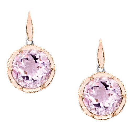SE104P13 Tacori Lilac Blossoms Crescent Drop Earrings