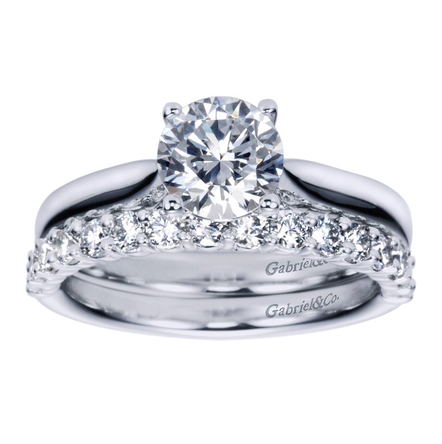 Gabriel Platinum Contemporary Engagement Ring ER6641PTJJJ