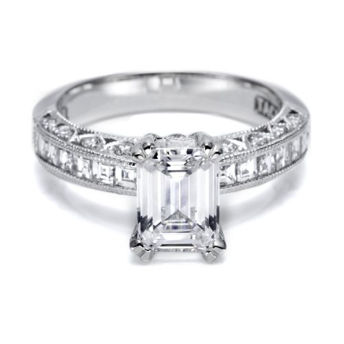 Tacori Crescent Platinum Engagement Ring HT2273SOL12
