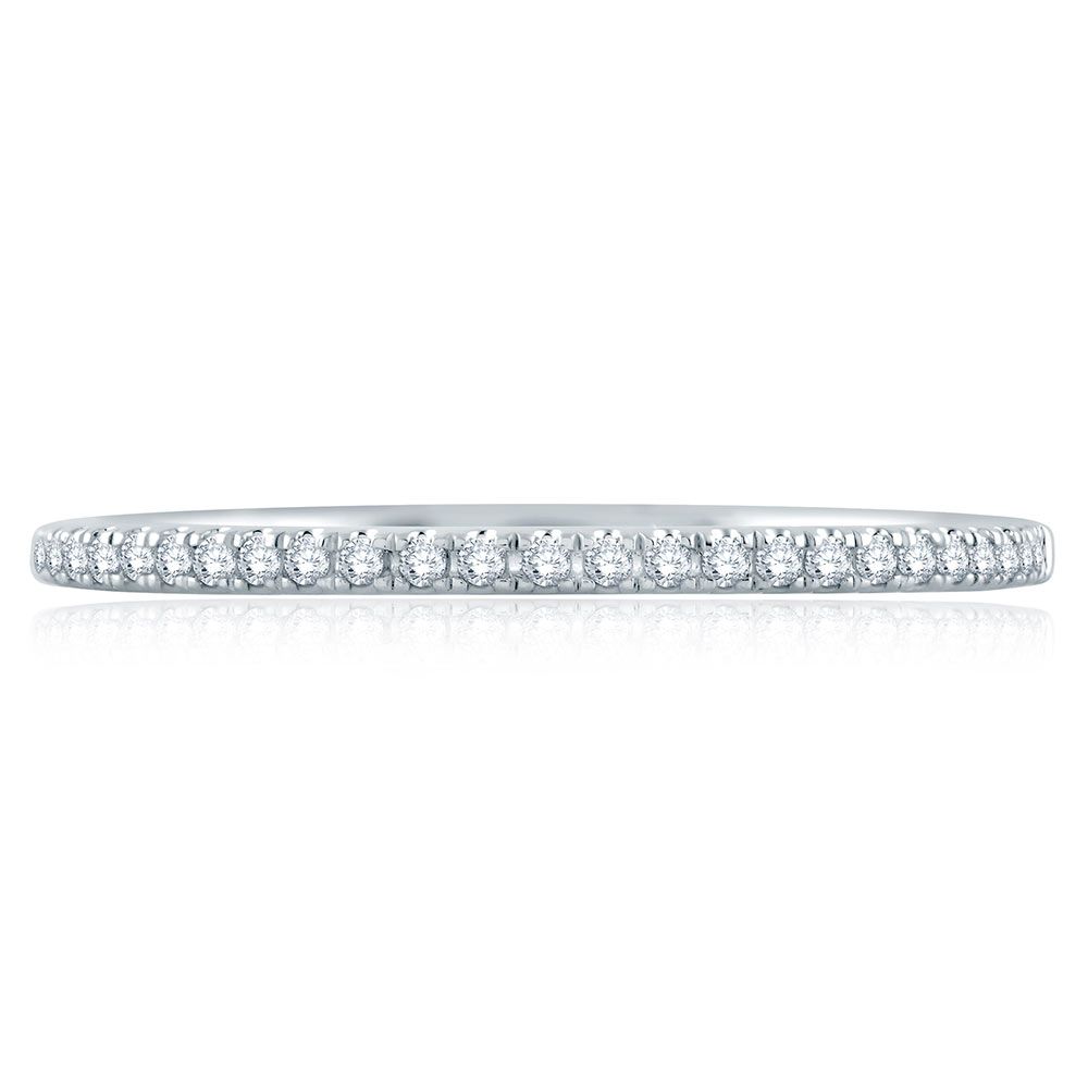 A.JAFFE Platinum Signature Diamond Wedding Ring MRS874 Alternative View 2