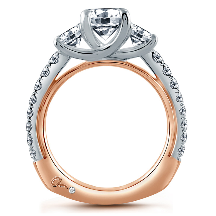 A.JAFFE Platinum Signature Engagement Ring MES850 Alternative View 1
