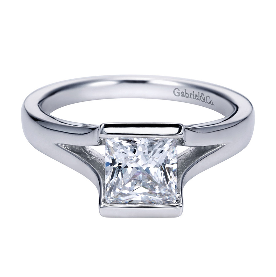 Gabriel Platinum Contemporary Engagement Ring ER8074PTJJJ
