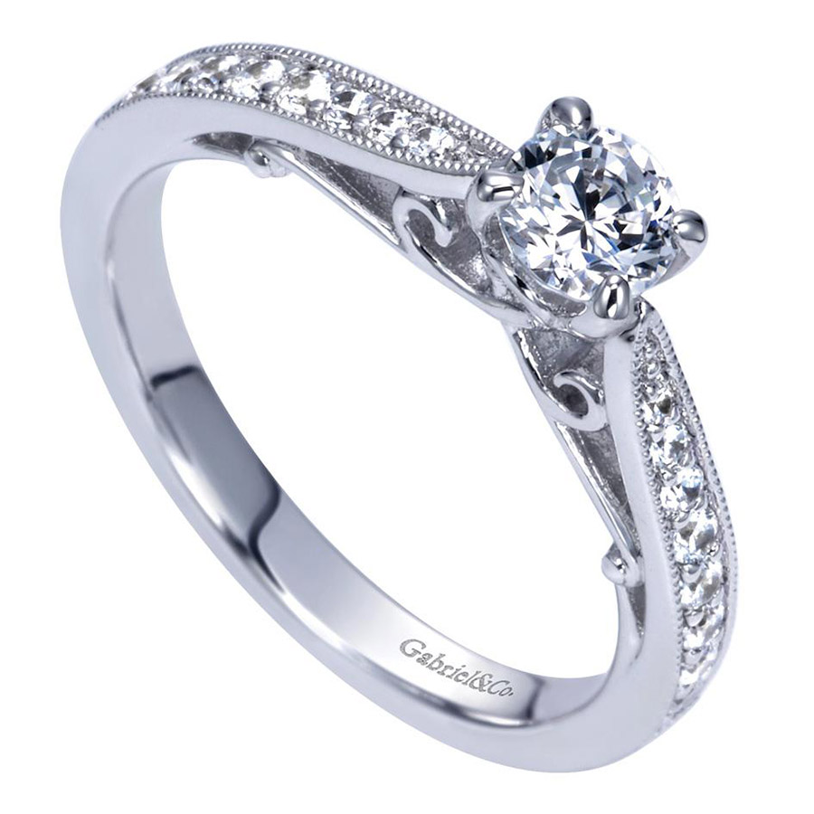 Gabriel 14 Karat Victorian Engagement Ring ER98699W44JJ