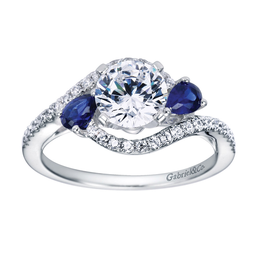 Gabriel Platinum Contemporary Engagement Ring ER5331PT3SA