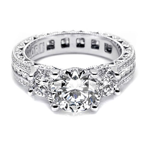 Tacori Crescent Platinum Engagement Ring HT2514RD85