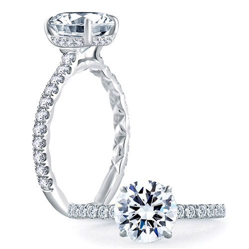 A.JAFFE 14 Karat Classic Engagement Ring ME1865Q | TQ Diamonds