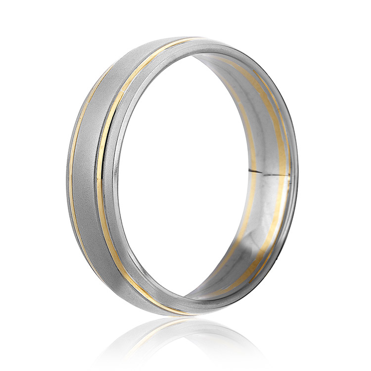 A Jaffe Classic 14 Karat Wedding Ring BB0008