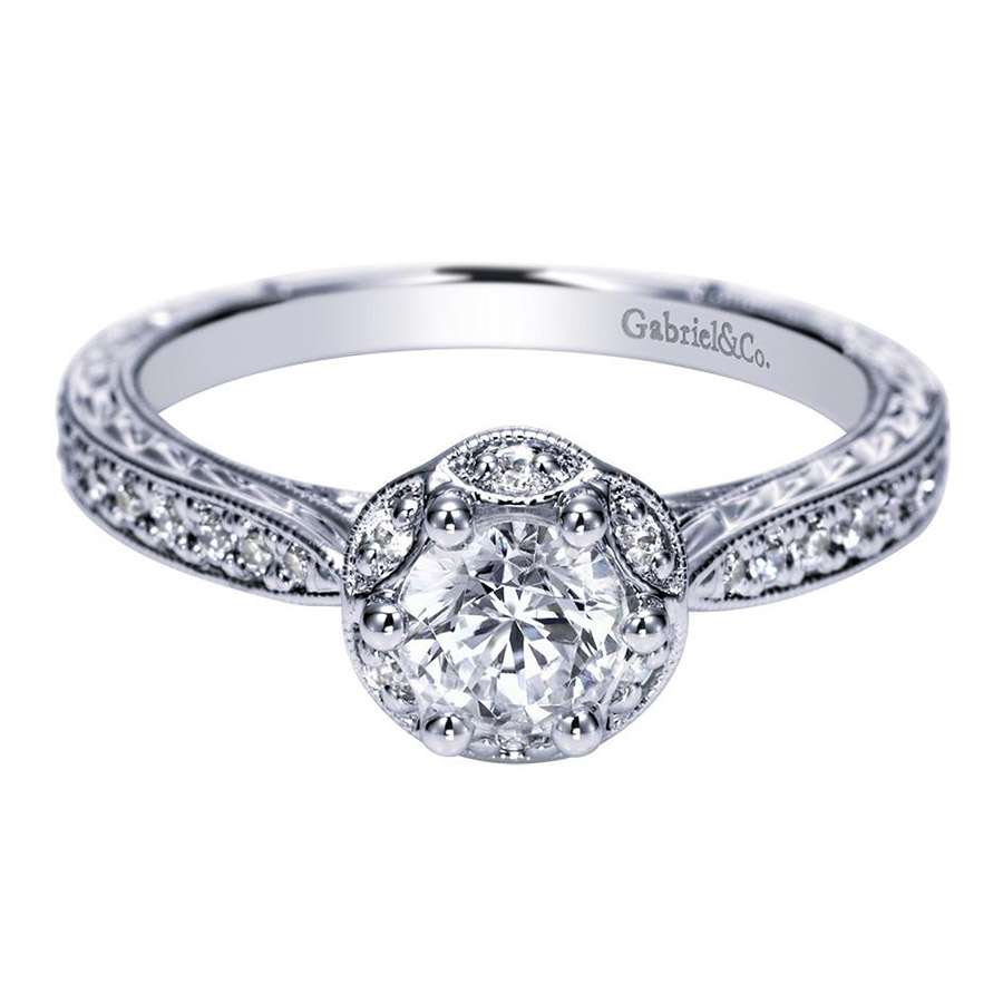 Gabriel 14 Karat Victorian Engagement Ring ER98714W44JJ