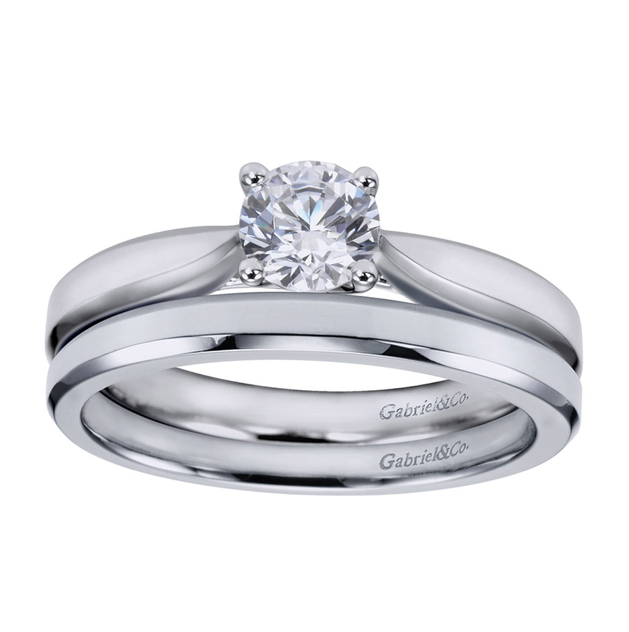 Gabriel Platinum Contemporary Engagement Ring ER6589PTJJJ