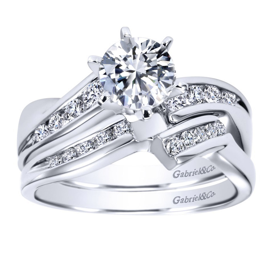 Gabriel Platinum Contemporary Engagement Ring ER1709PT3JJ