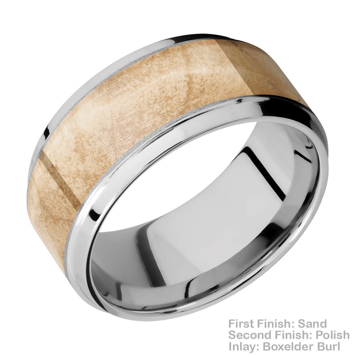 Lashbrook CC10B17(S)/HARDWOOD Cobalt Chrome Wedding Ring or Band