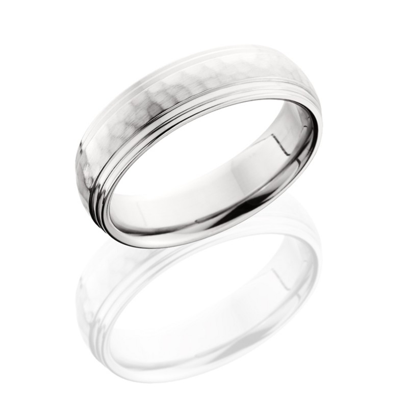 Lashbrook CC7DGG HAMMER-POLISH Cobalt Chrome Wedding Ring or Band