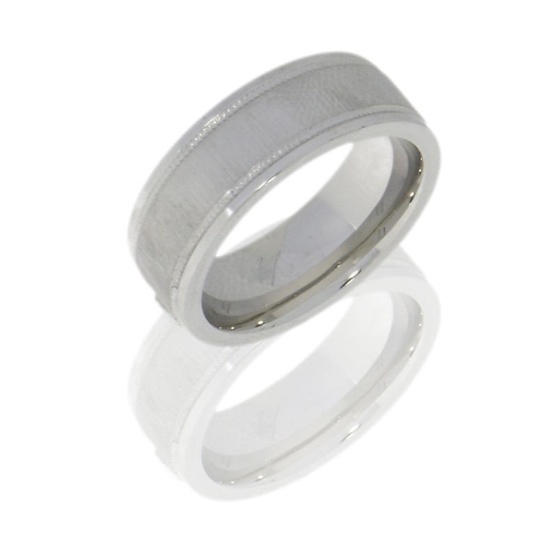 Lashbrook CC7FEC2WUMIL CROSS SATIN-POLISH Cobalt Chrome Wedding Ring or Band