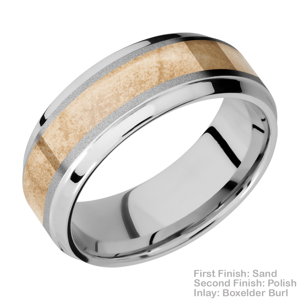 Lashbrook CC8B14(S)/HARDWOOD Cobalt Chrome Wedding Ring or Band