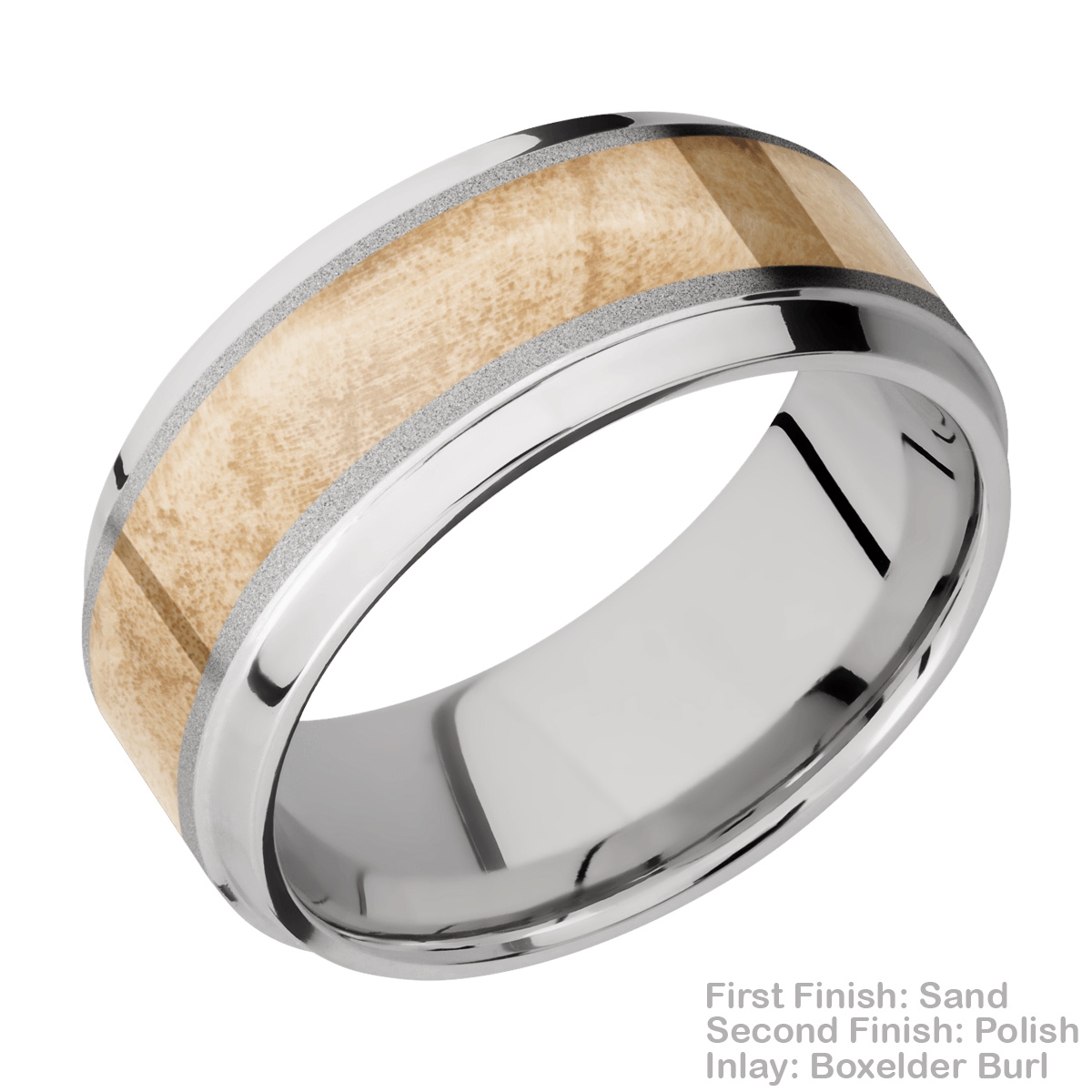Lashbrook CC9B15(S)/HARDWOOD Cobalt Chrome Wedding Ring or Band