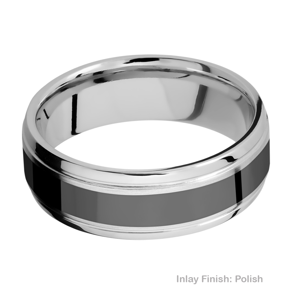 Lashbrook CCPF7B14(S)/ZIRCONIUM Cobalt Chrome Wedding Ring or Band