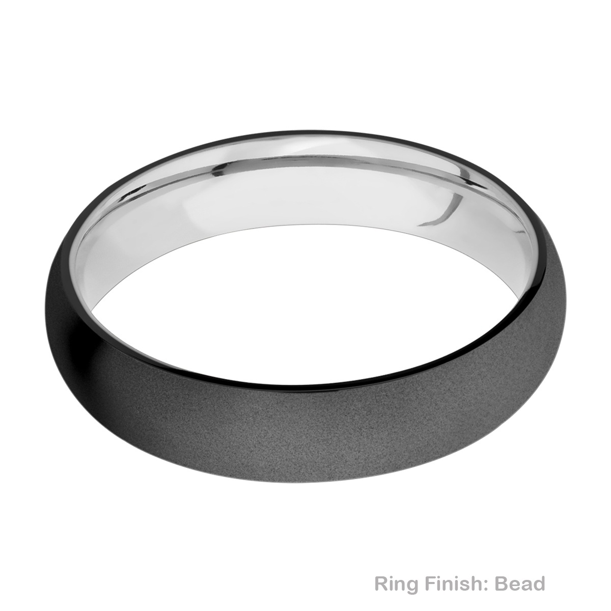 Lashbrook CCSLEEVEZ5D Zirconium and Cobalt Chrome Wedding Ring or Band Alternative View 2