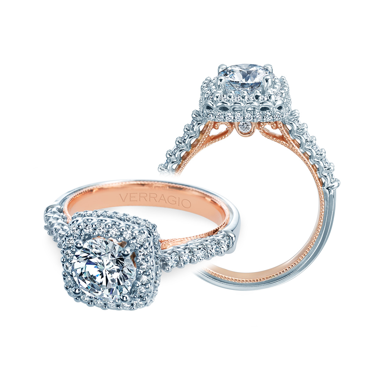 Verragio Renaissance-926CU7-TT 14 Karat Diamond Engagement Ring