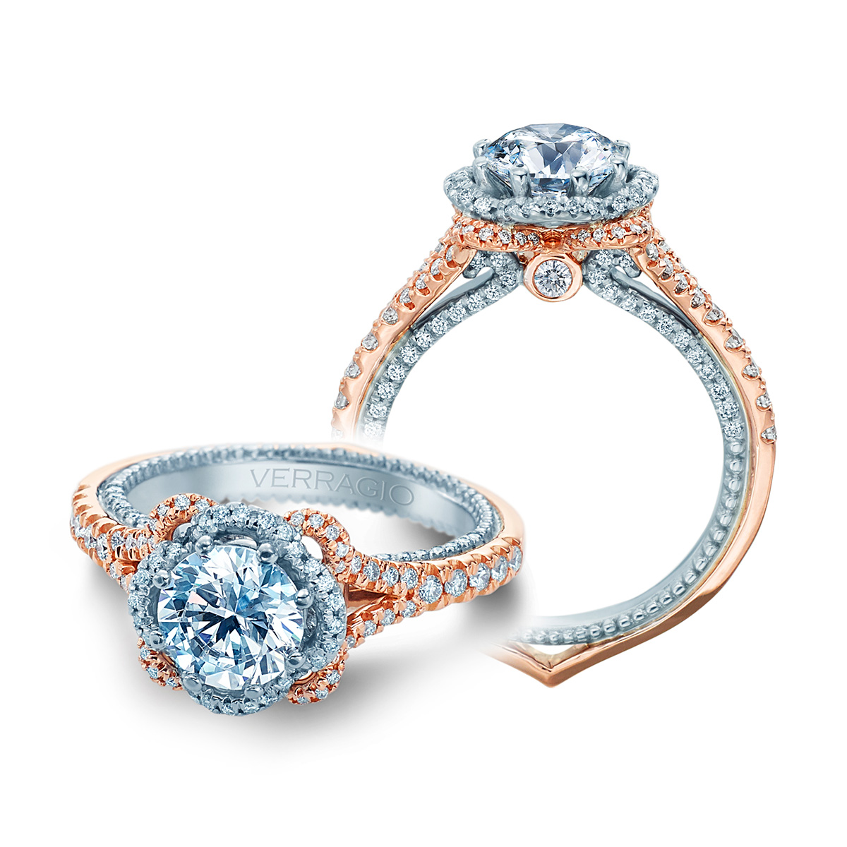 Verragio Couture-0444-2RW Platinum Engagement Ring