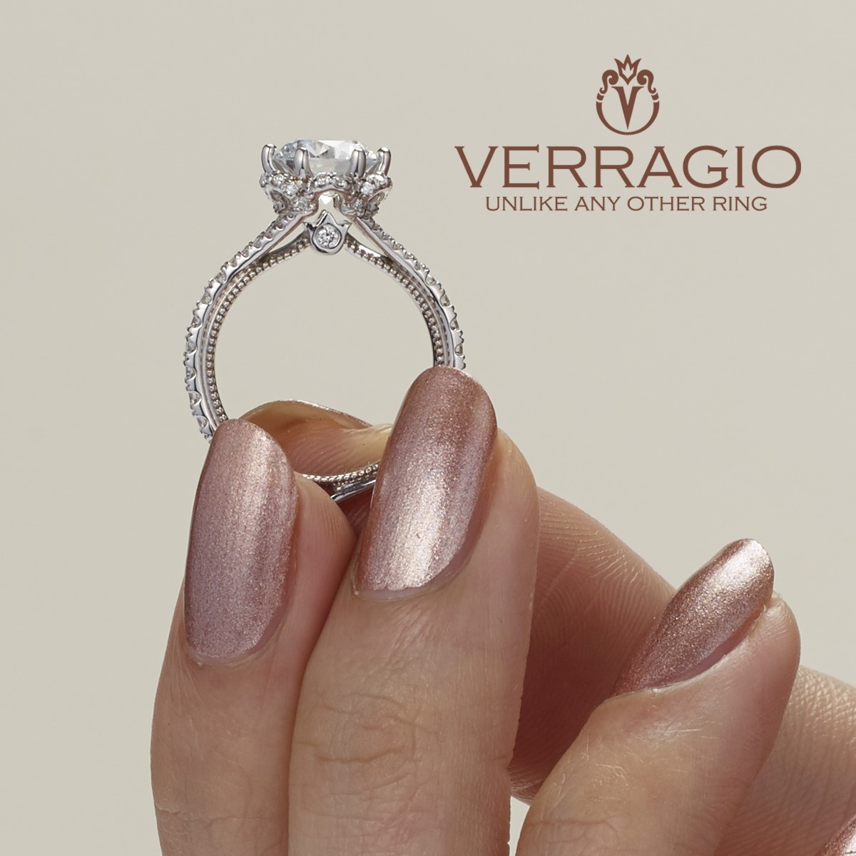 Verragio Couture-0462R Platinum Engagement Ring Alternative View 4