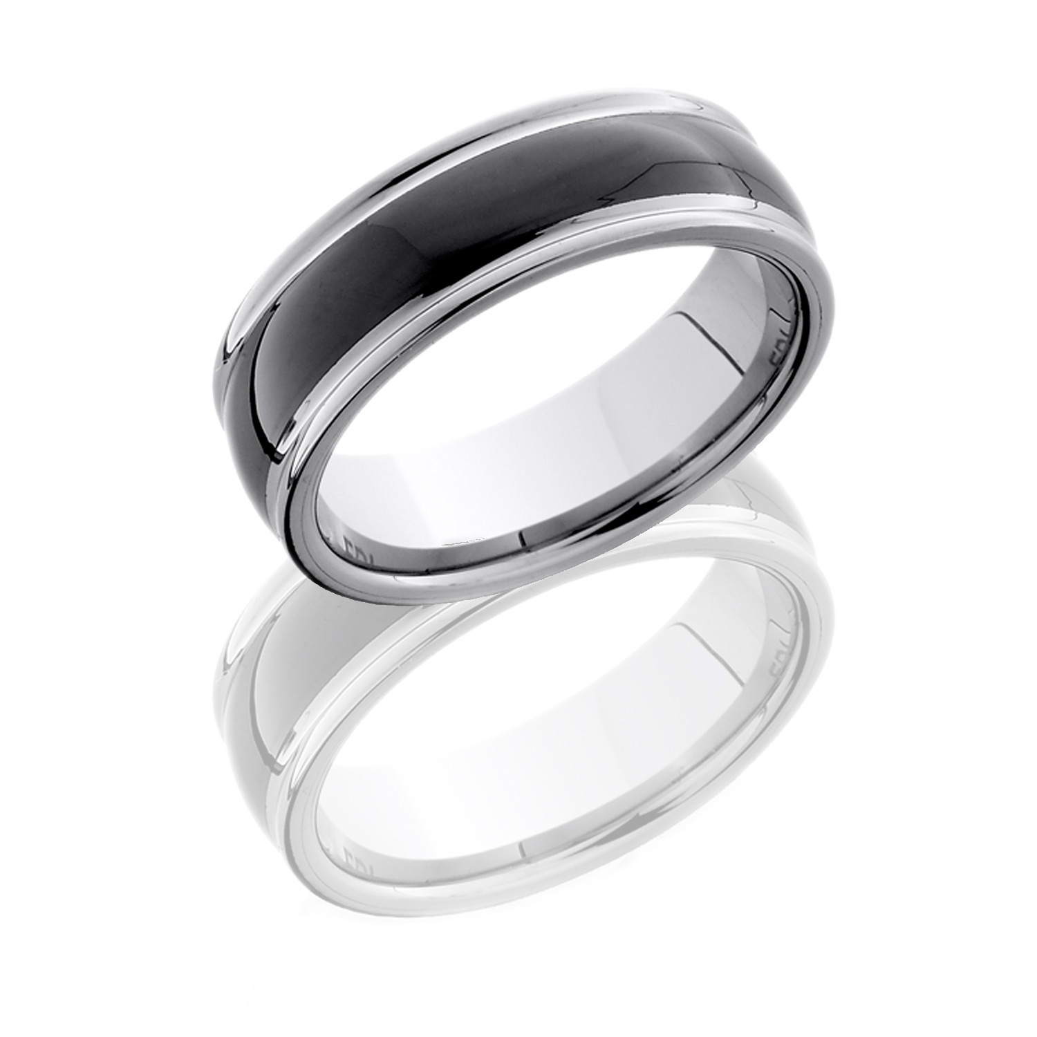 Lashbrook CT07HR147 POLISH Tungsten Ceramic Wedding Ring or Band