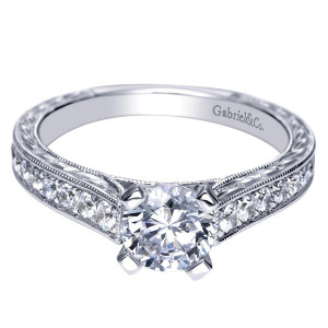 Gabriel 14 Karat Victorian Engagement Ring ER98600W44JJ