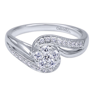 Gabriel 14 Karat Contemporary Engagement Ring ER10948W44JJ