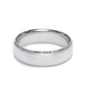 Tacori Platinum Hand Engraved Wedding Band 2554
