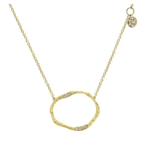 Gabriel Fashion 14 Karat Nature Chain Necklace NK4915Y45JJ