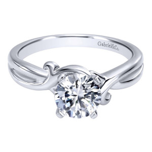 Gabriel 14 Karat Contemporary Engagement Ring ER10499W4JJJ